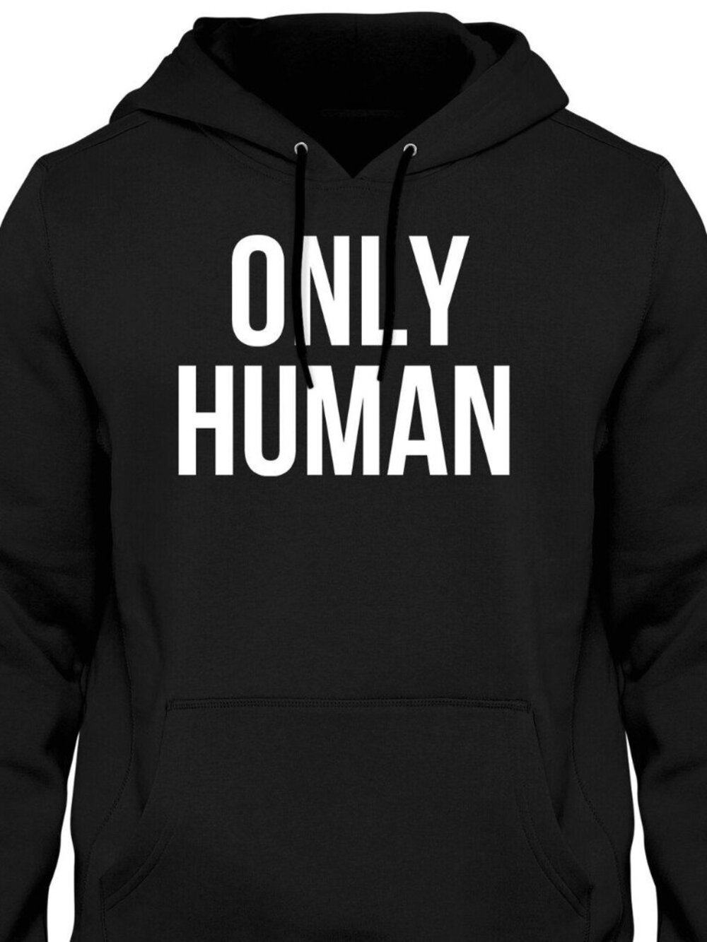 New Only Human Black Hoodie Fleece Sweatshirt